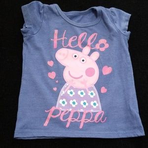 Peppa Pig "Hello" Short sleeve T-Shirt  ( Size 2T)